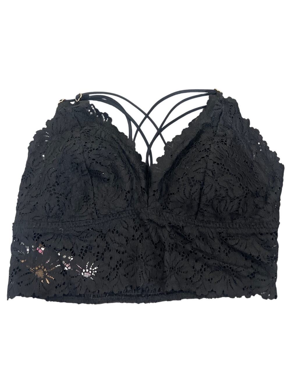 Victoria Secret Pink Size Large Black Lace Intimate Bra